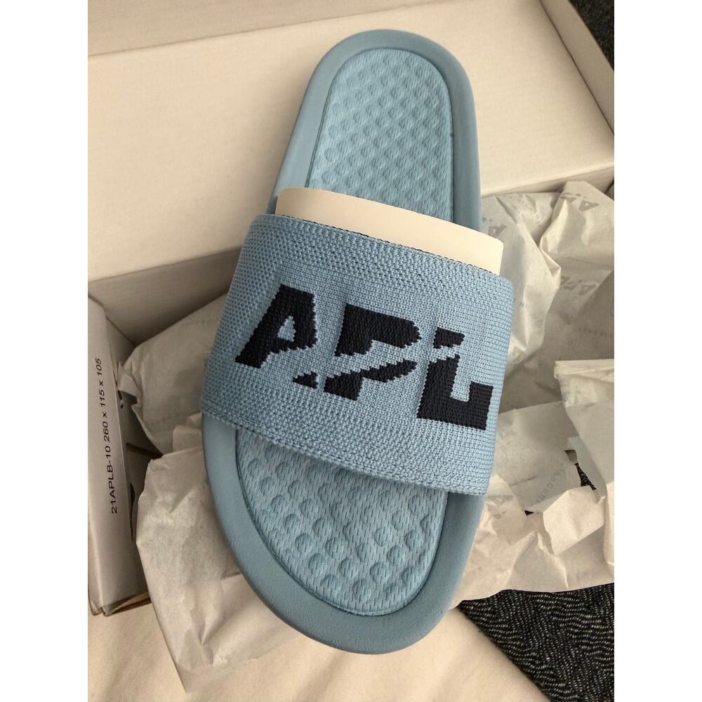 New Women’s APL techloom slides ice blue midnight black sz 6 - Picture 2 of 4